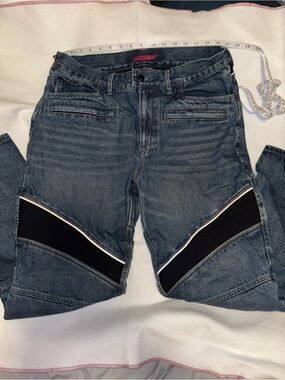 Rocket Dark Wash Jeans with Red Logo